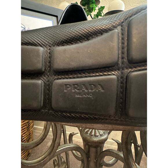 LUXURY PRADA DRIVER LOAFERS SLIPPERS SHOES 1DD036 BLACK EU38 US 8 Authentic - Picture 7 of 7